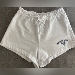 Abercrombie and Fitch Women’s white terry cloth shorts, medium